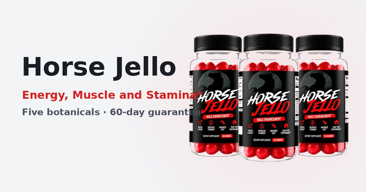 Horse Jello gummies bottles and product packaging